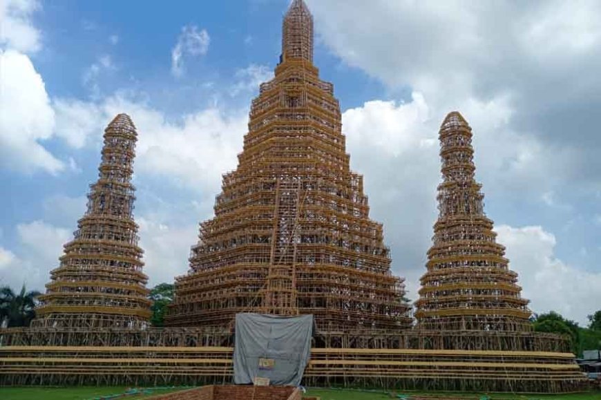 Durga Puja 2024 Kalyani Durga pujo mandap made like Thailand pagoda gnr